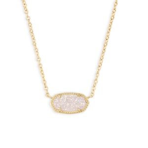 Kendra Scott Rose Gold Pendant in Iridescent Drusy